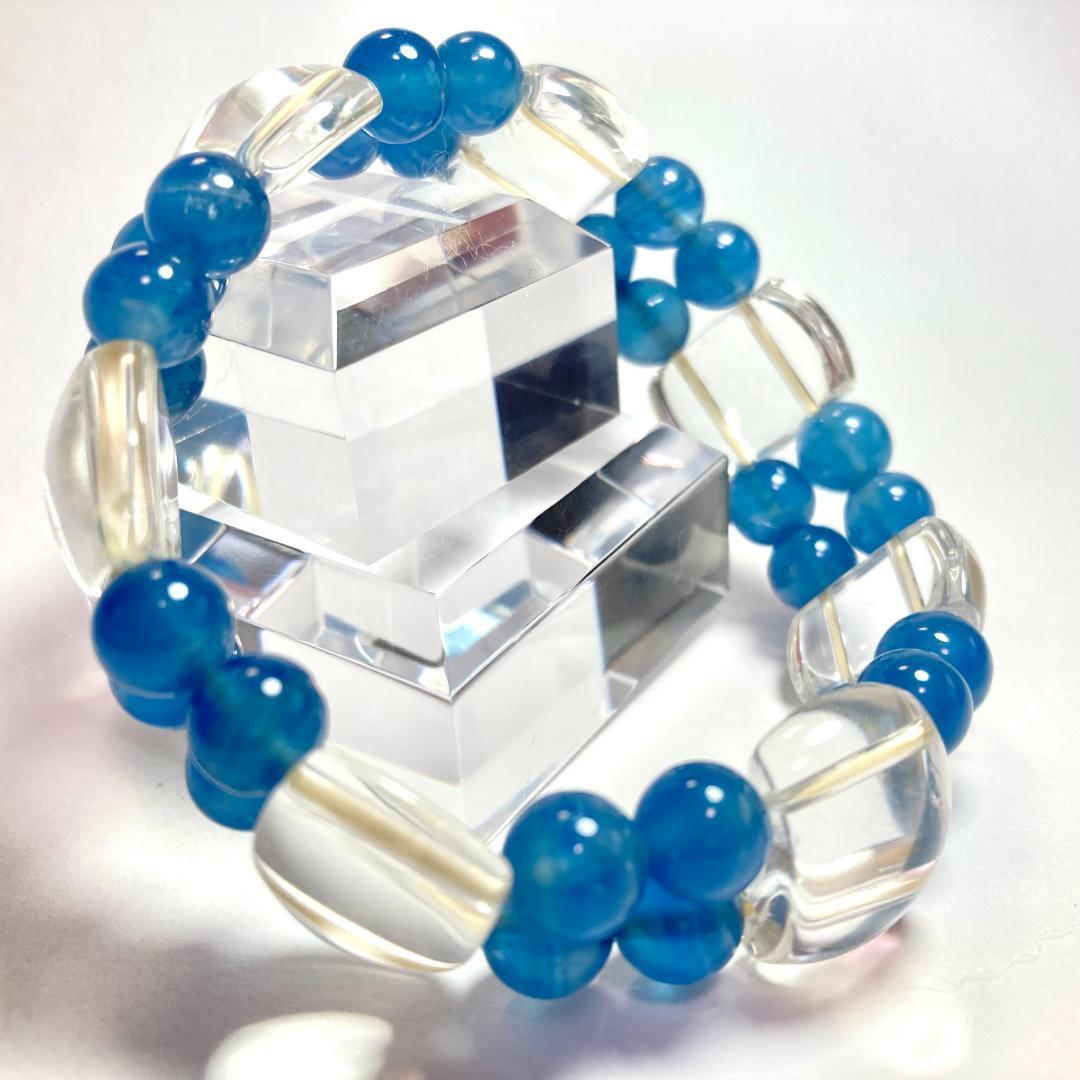 4000円引きです！【輝く癒しの刻】ブルーカルサイト 天然石バングル