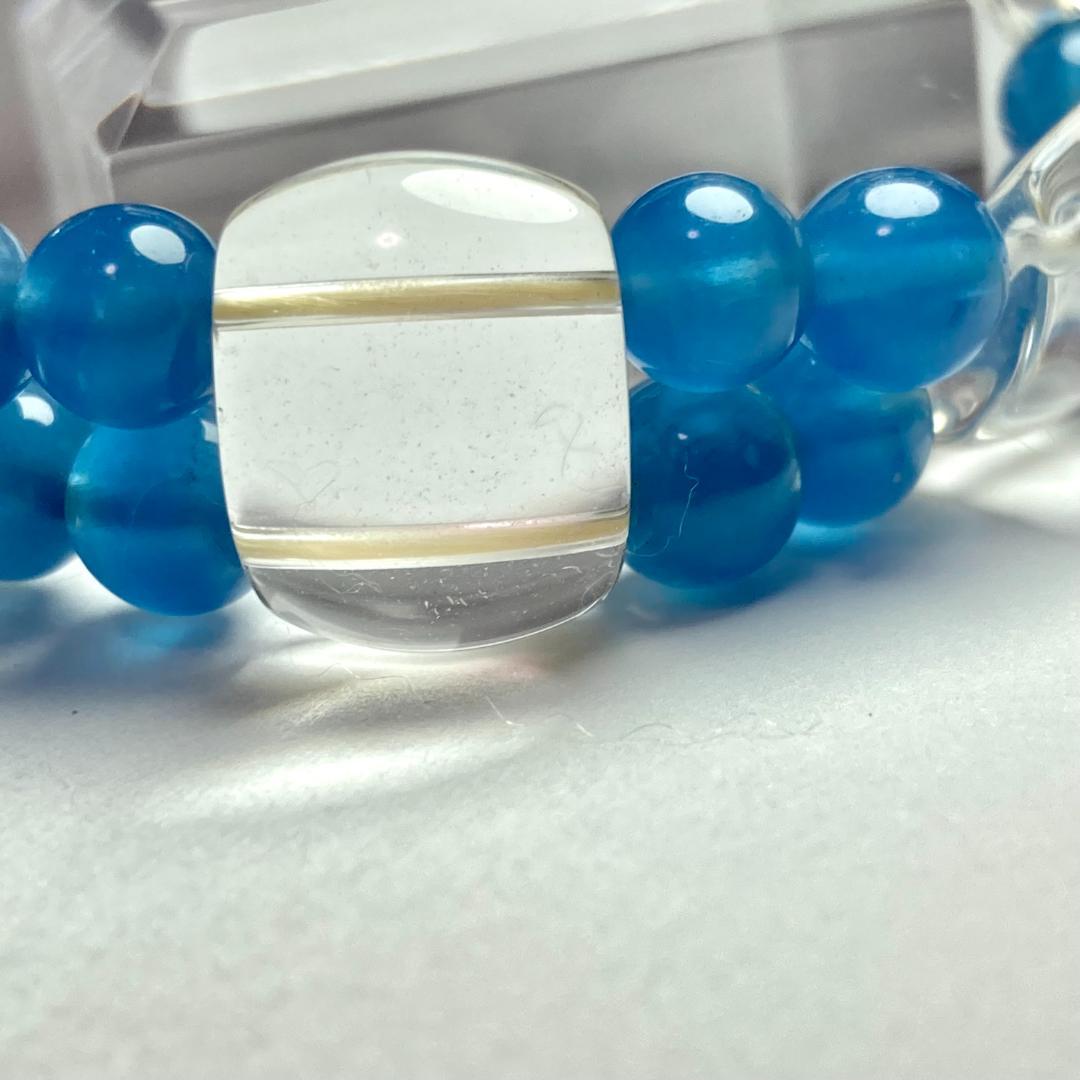 4000円引きです！【輝く癒しの刻】ブルーカルサイト 天然石バングル