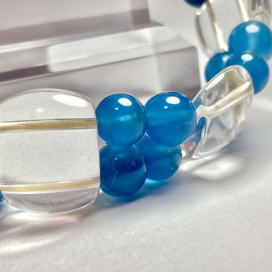 4000円引きです！【輝く癒しの刻】ブルーカルサイト 天然石バングル