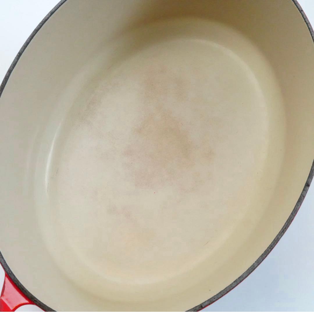 【美品】LE CREUSET　ココット オーバル チェリーレッド　27cm