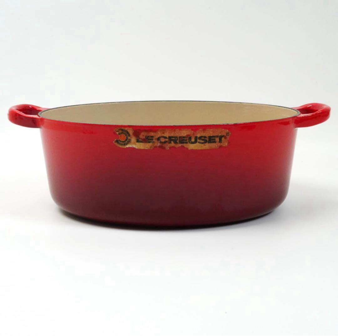 【美品】LE CREUSET　ココット オーバル チェリーレッド　27cm