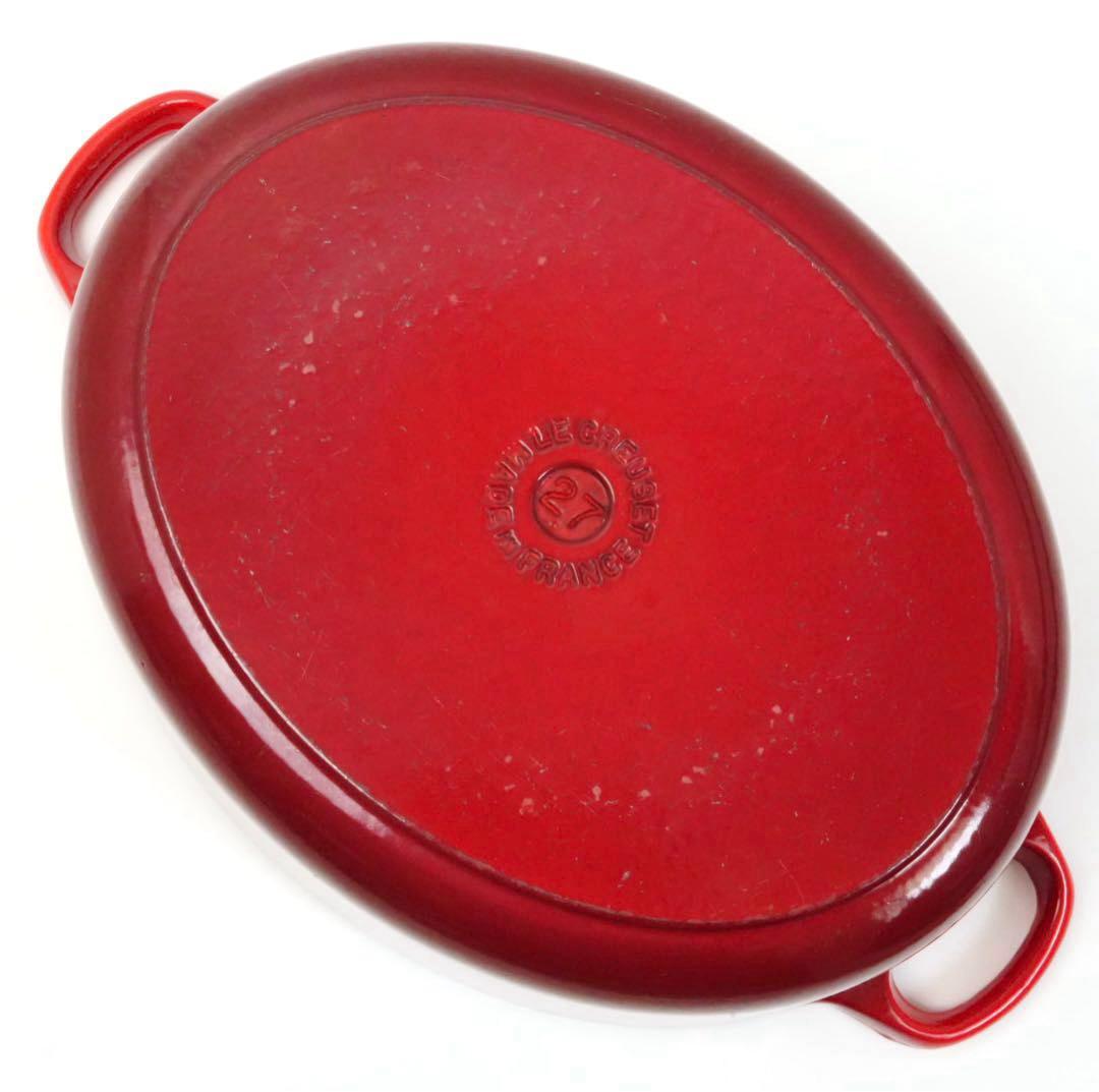 【美品】LE CREUSET　ココット オーバル チェリーレッド　27cm