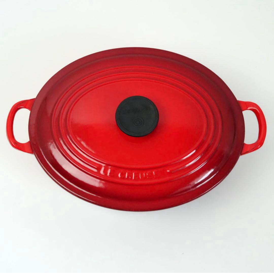 【美品】LE CREUSET　ココット オーバル チェリーレッド　27cm