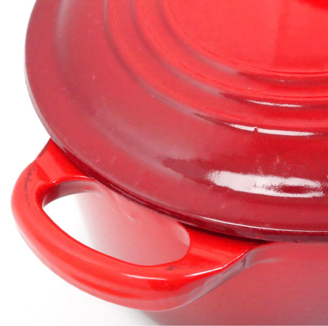 【美品】LE CREUSET　ココット オーバル チェリーレッド　27cm