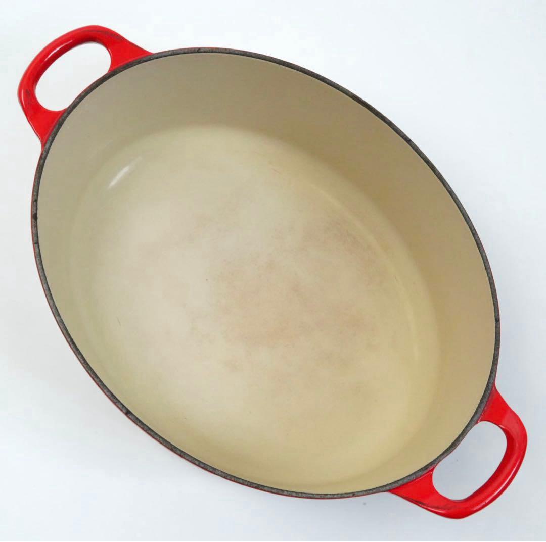 【美品】LE CREUSET　ココット オーバル チェリーレッド　27cm