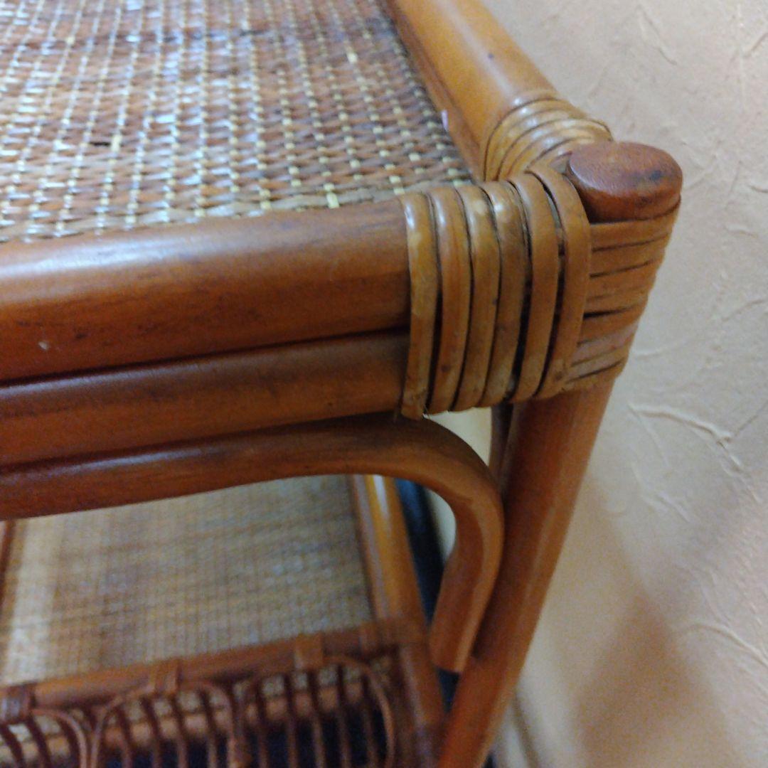 ラタン藤ワゴン　キッチンワゴン　ワイン入れ　アジアン家具　インテリア