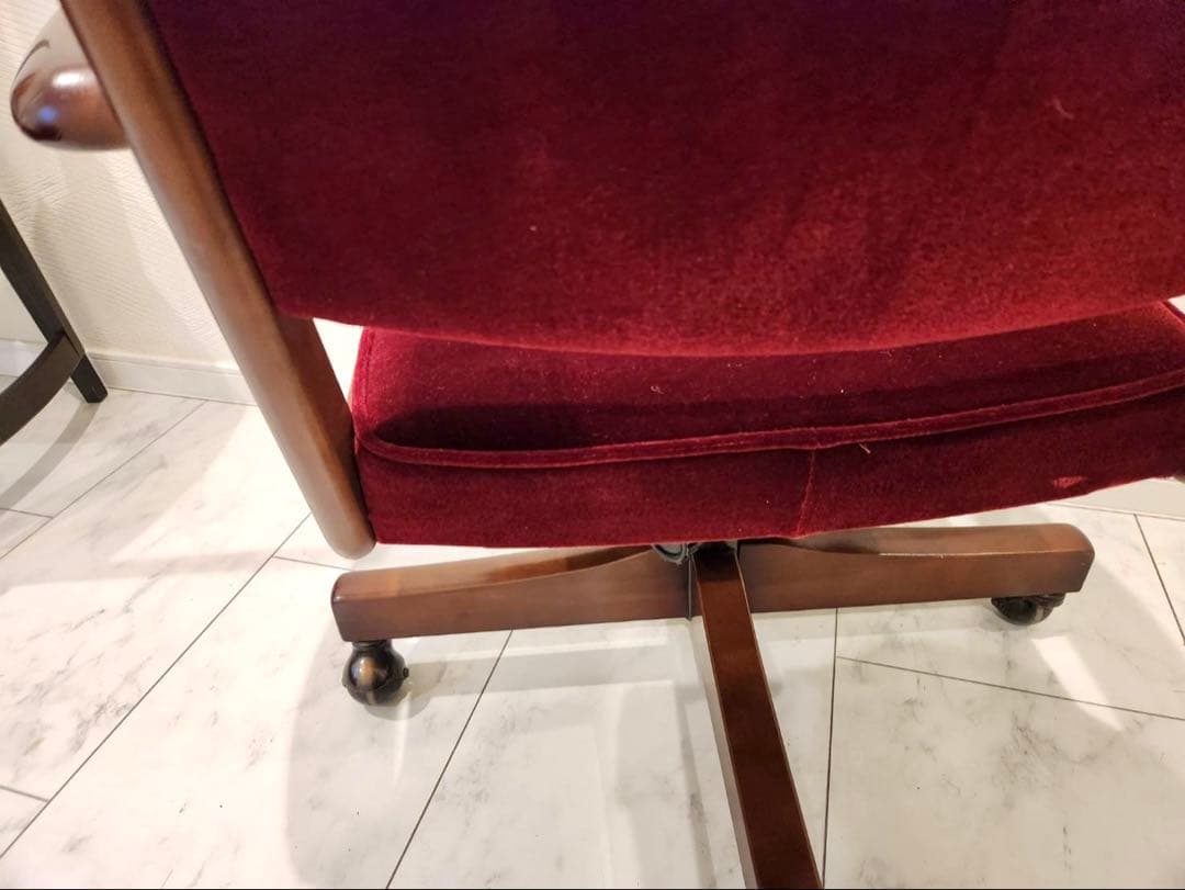 karimokuカリモク コロニアルデスクチェア キャスター付き　回転椅子