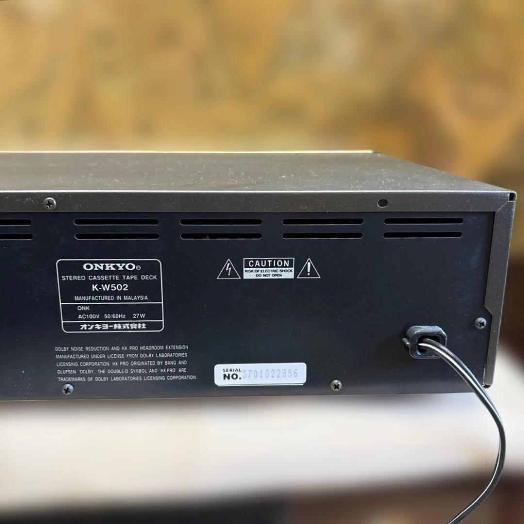 ONKYO オンキョー　K-W502 ダブルリバースカセットデッキ