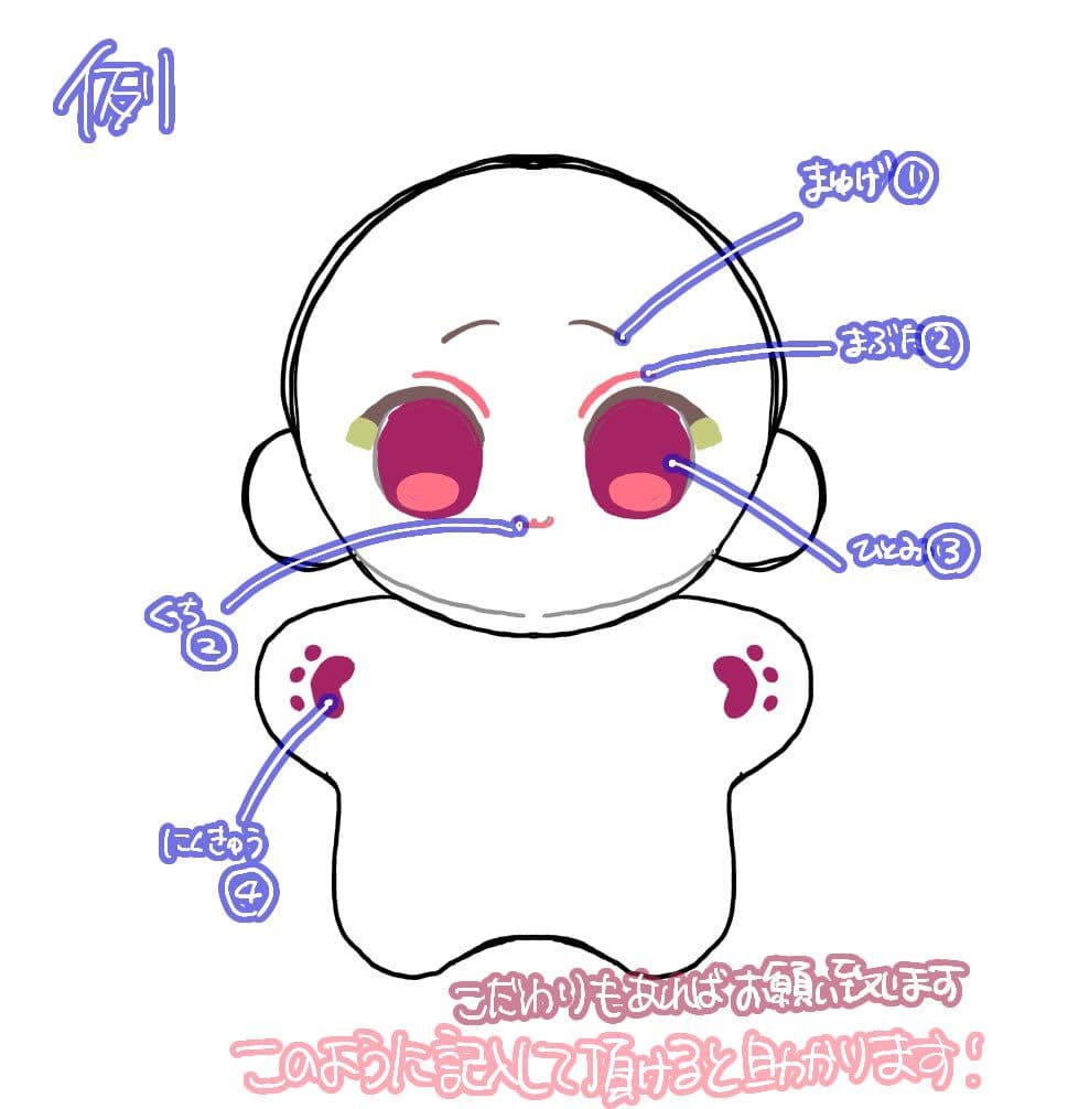 5cm 10cm オリジナル ぬいぐるみ オーダー ページ 本体 推しぬい