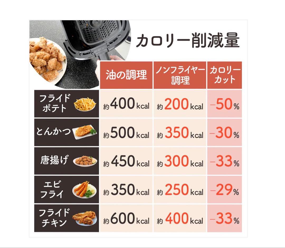 Crispio ノンフライヤー 6.3L レシピ付き