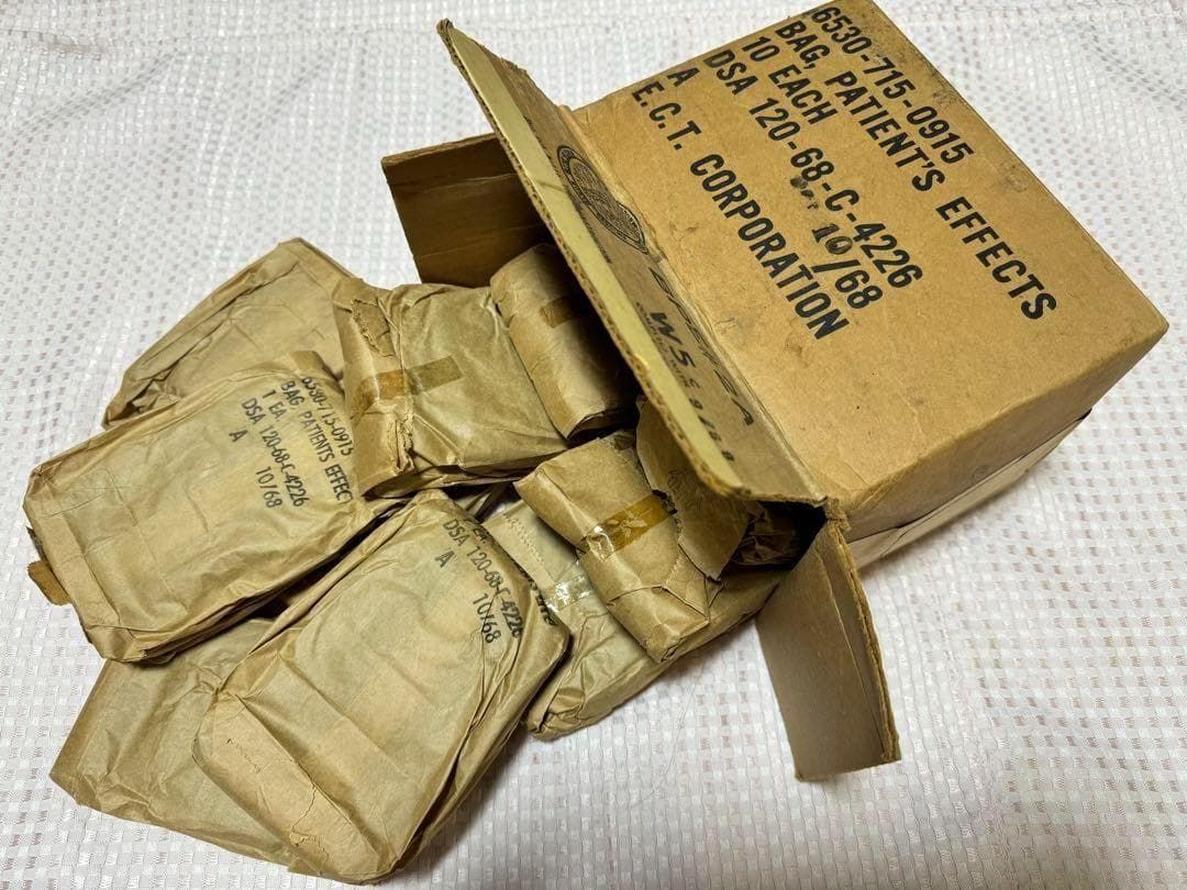 米軍 実物 ペイシェント エフェクト バッグ 箱入り