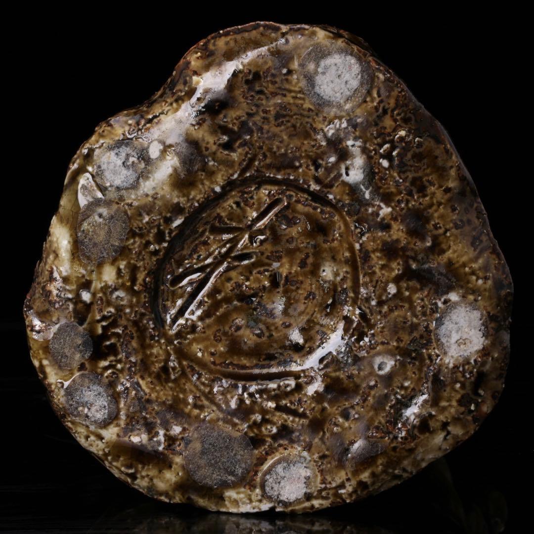 【塚本治彦】美濃伊賀花生 共箱 落款 略歴付 花器 花瓶 花入 壺 美濃 伊賀焼