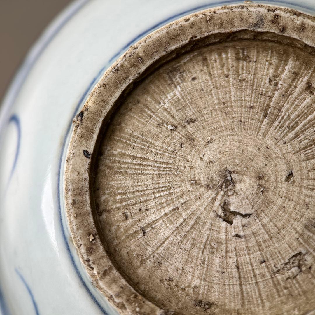 白磁　染付　李朝　朝鮮陶器　古伊万里　染付鉢　アンティーク白磁　古玩　１客