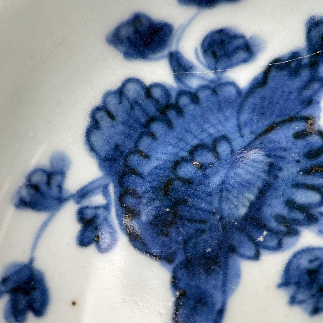 白磁　染付　李朝　朝鮮陶器　古伊万里　染付鉢　アンティーク白磁　古玩　１客