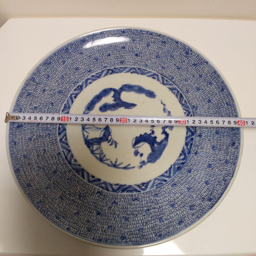古伊万里　唐草大皿中皿　２枚セット