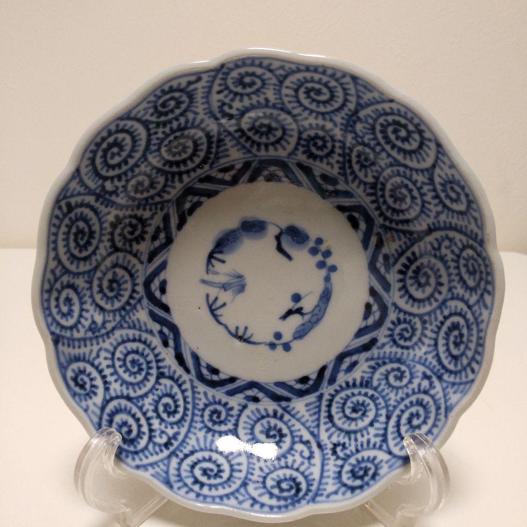 古伊万里　唐草大皿中皿　２枚セット