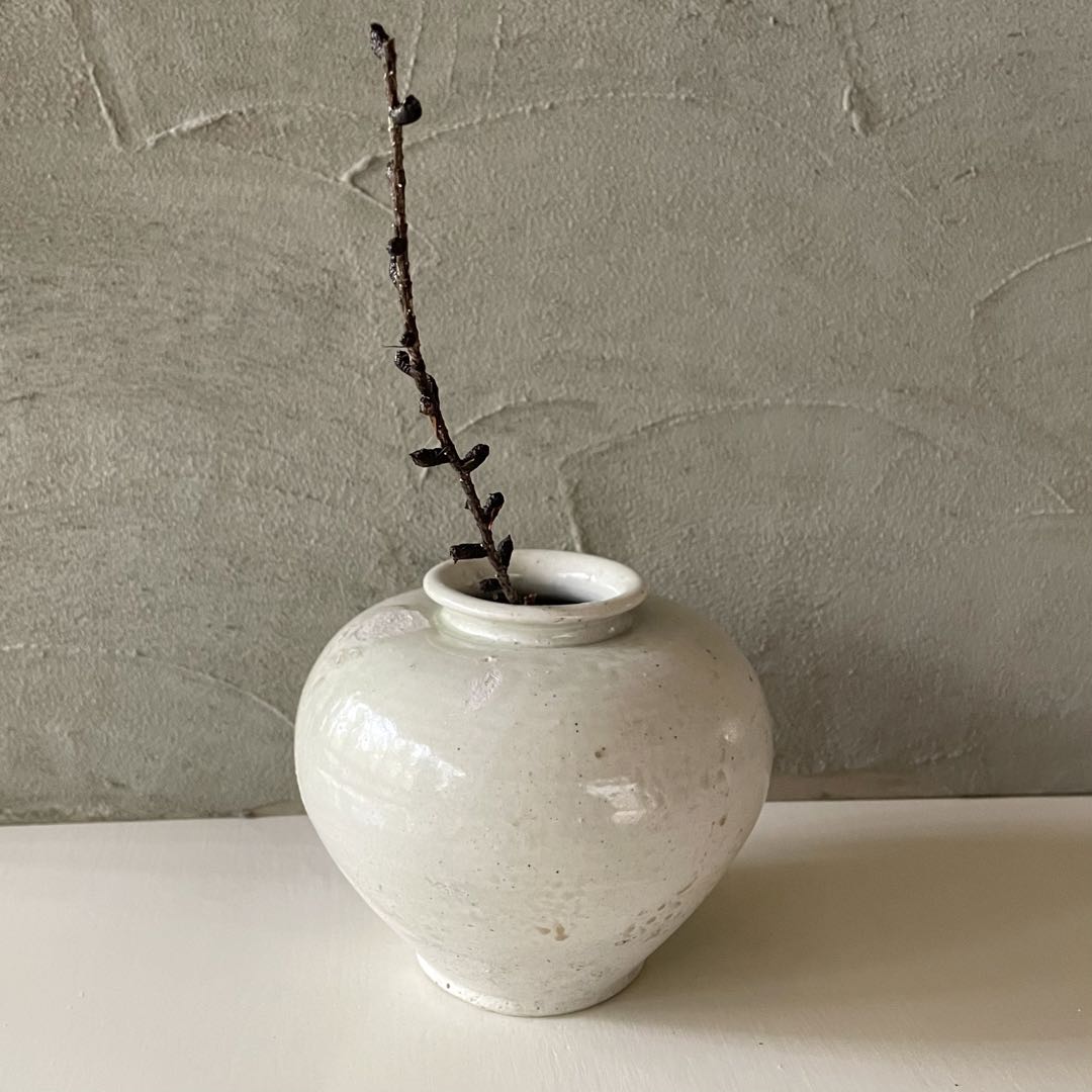 白磁 肩付壺 小壺 唐物 中国美術 中国古玩 唐代 高さ12㎝ 李朝 高麗