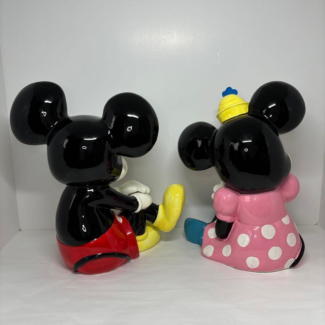 ディズニーランド　ミッキー　ミニー　陶器　置物　2体セット