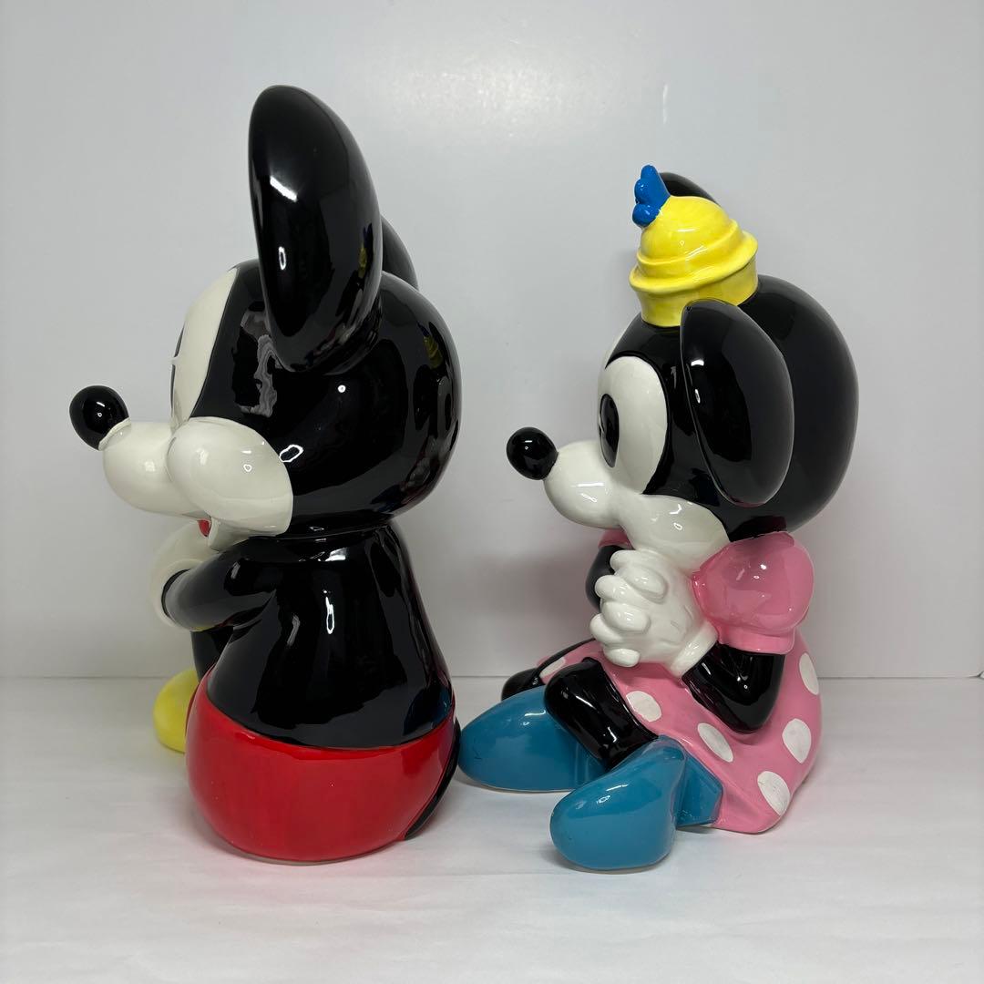 ディズニーランド　ミッキー　ミニー　陶器　置物　2体セット