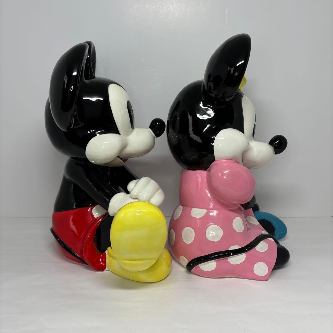 ディズニーランド　ミッキー　ミニー　陶器　置物　2体セット