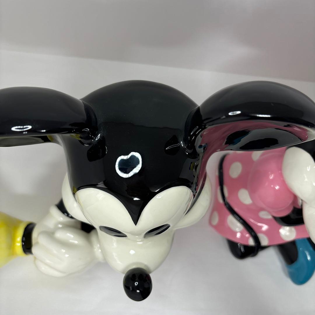 ディズニーランド　ミッキー　ミニー　陶器　置物　2体セット