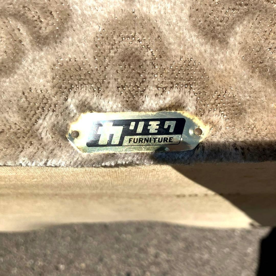 ✨【美品】✨カリモク 金華山 花柄ベロアソファ 3人掛け オールドカリモク