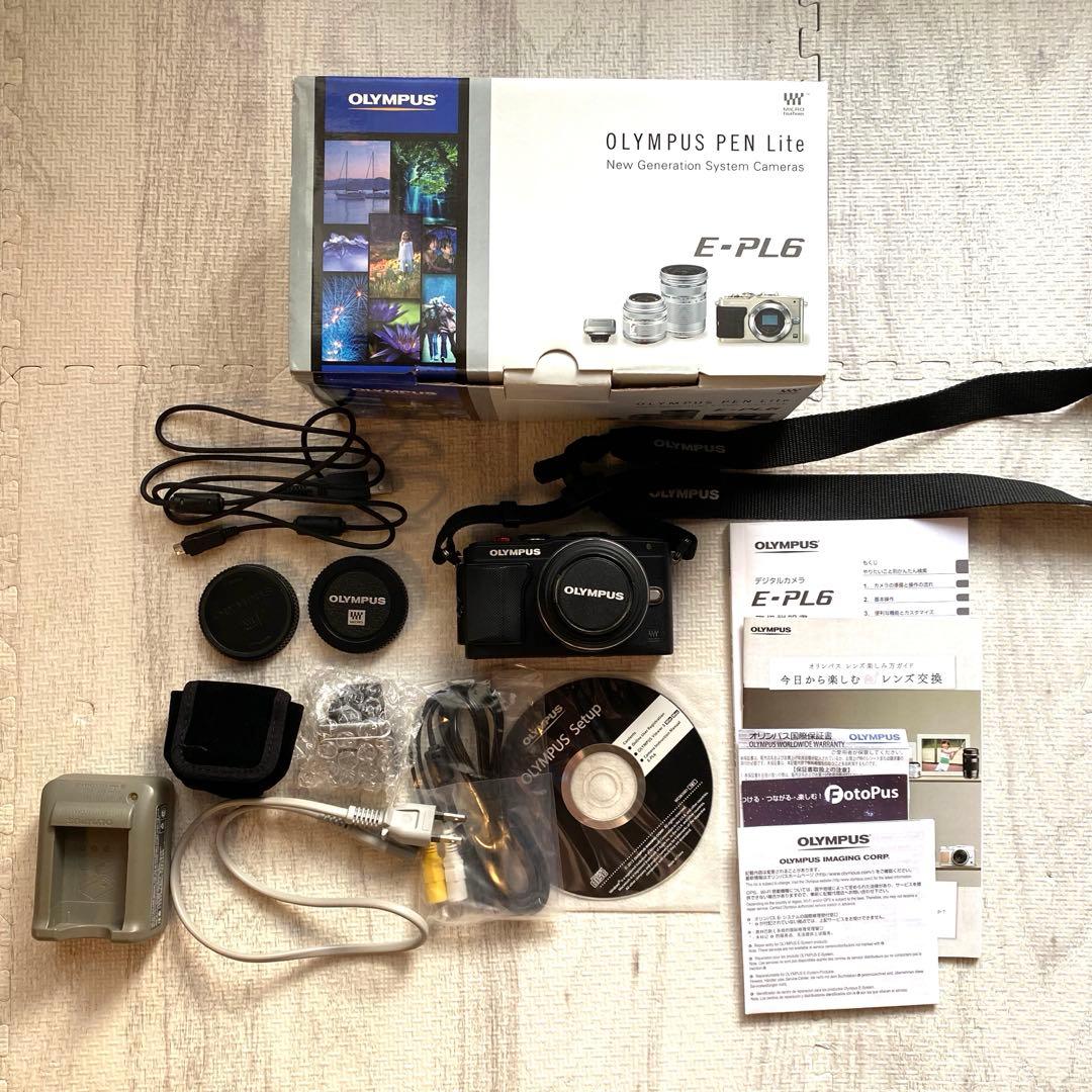OLYMPUS PEN Lite E-PL6 ミラーレス一眼 ブラック 美品