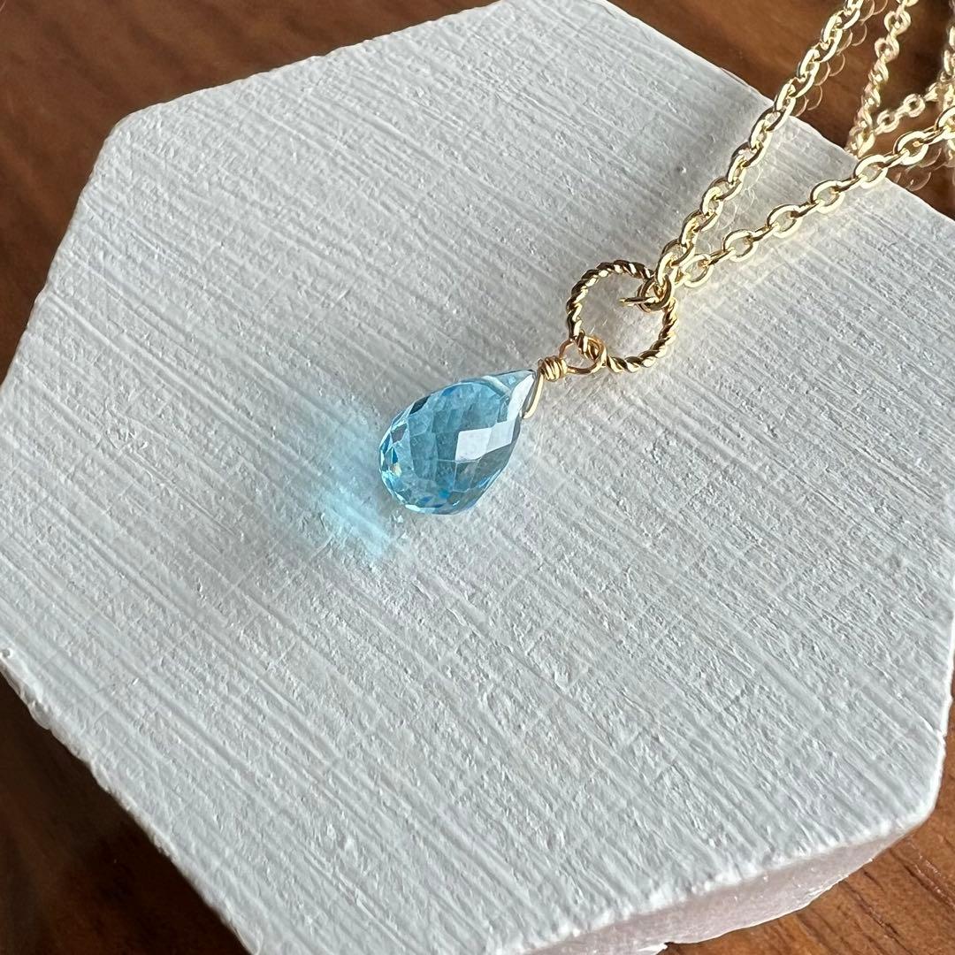 桃色の雲 様　2点おまとめ277.宝石質スイスブルートパーズ*14kgf