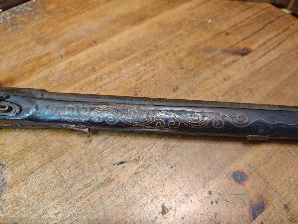 スペイン製 フリントロックライフル レプリカ 模造銃 西洋アンティーク