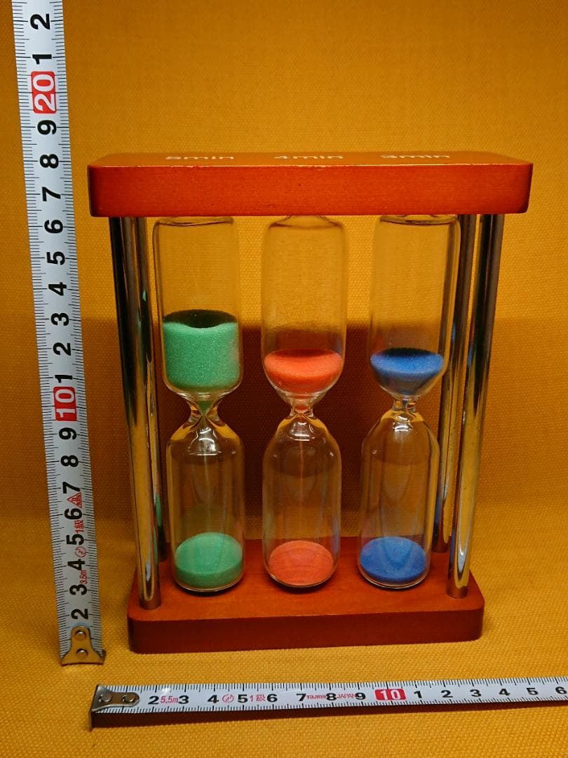【美品】砂時計　3分4分5分　木枠　置物　インテリア　工芸品　美術品　A1347