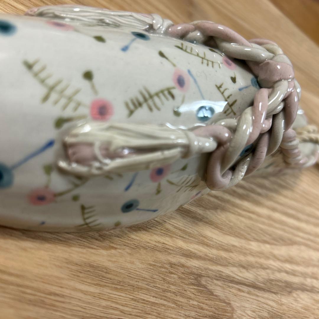 作家　陶芸作家　靴型　花瓶　壁掛け