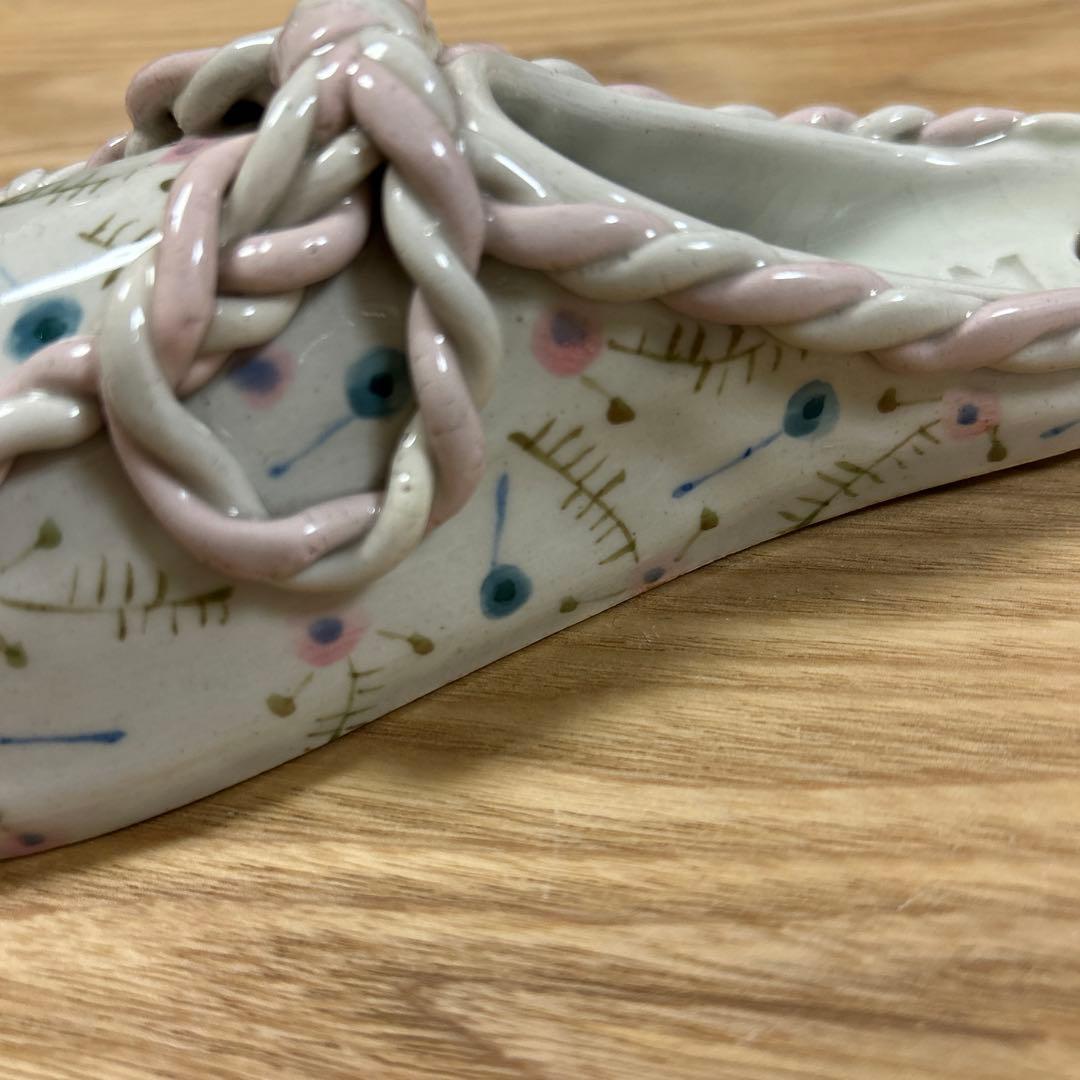 作家　陶芸作家　靴型　花瓶　壁掛け