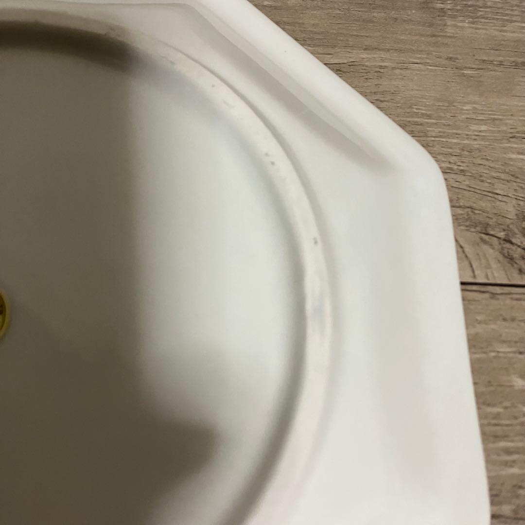 E-1 【極美品】翠松園（SUISHOWIN）八角皿 2枚セットフルーツ柄箱入り