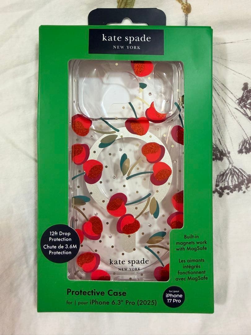 kate spade チェリー柄 iPhone17 Proケース