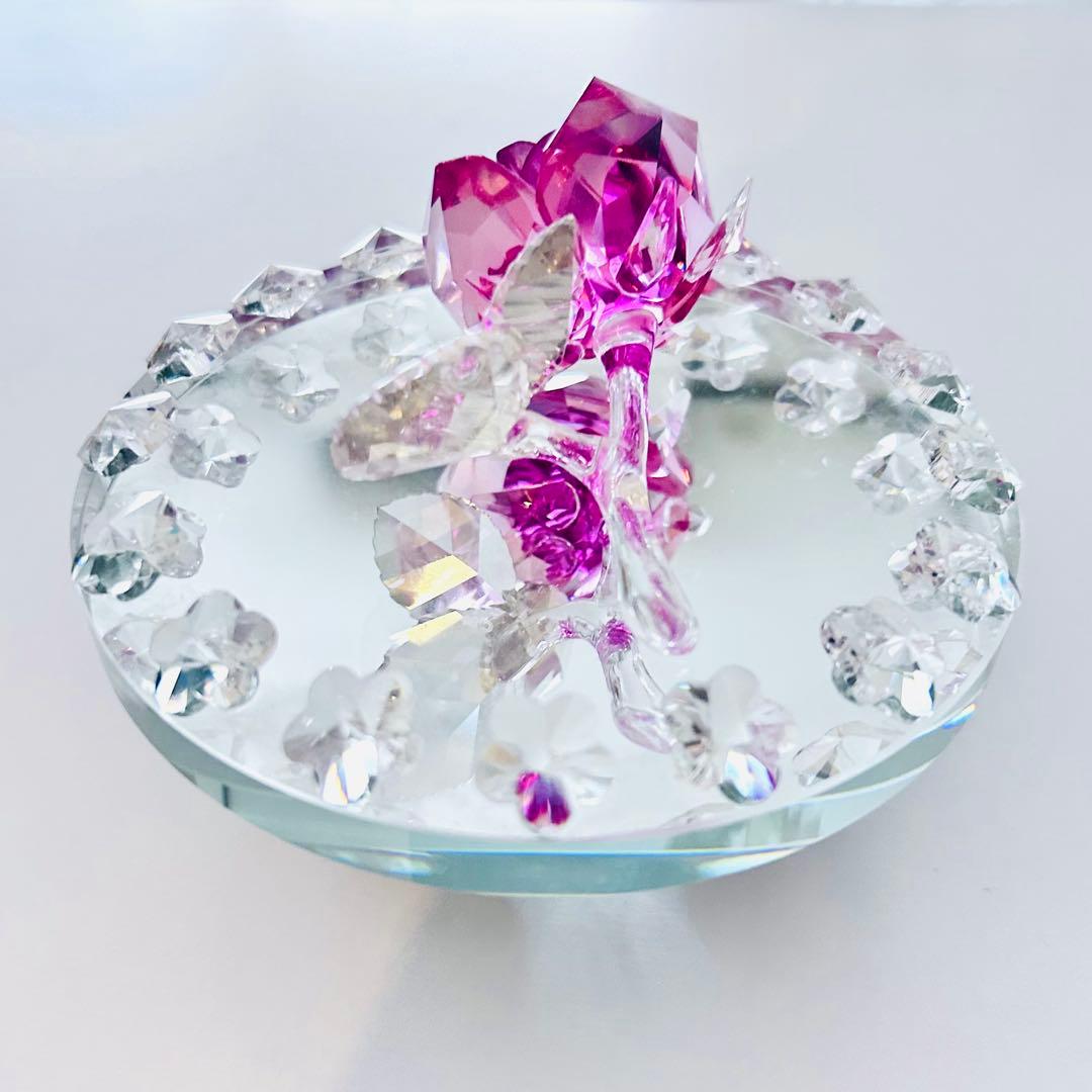 881【廃盤✴︎レア色ピンク】￥24,408／SWAROVSKIフィギュリンローズ