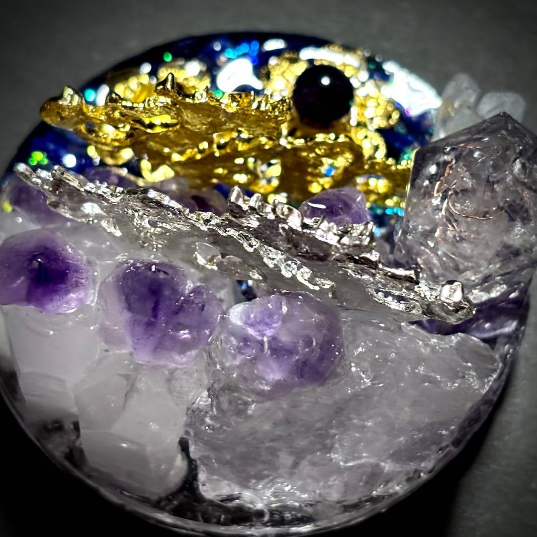 ✨龍の舞✨水中花✨オルゴナイト✨オブジェ✨ラピスラズリ✨アメジスト✨水晶✨