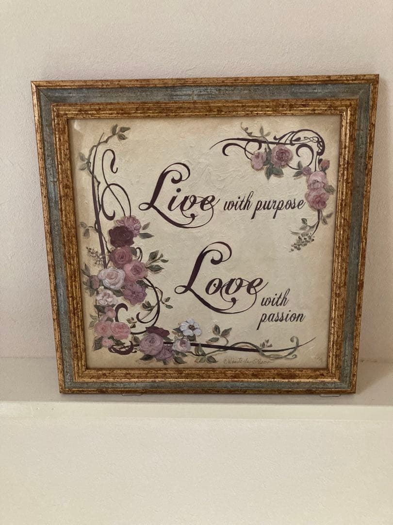 rococo調ゴブラン織り仕様レトロRoseゴブラン織風額2枚setアンティーク