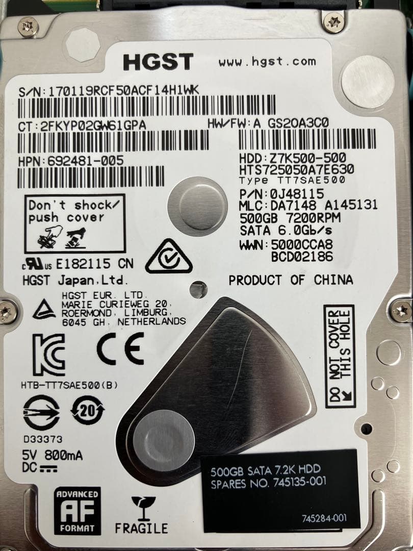 データ消去済品　HP EliteDesk 800 G2 DM ミニPC