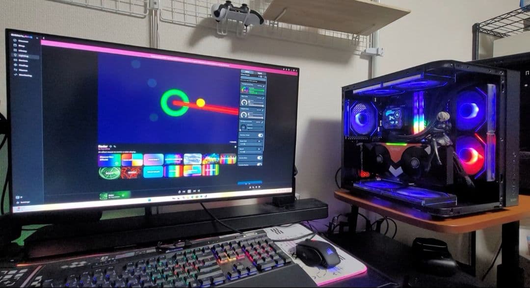 【極美】液晶水冷＆GPU縦置き ゲーミングPC i7 RTX2070