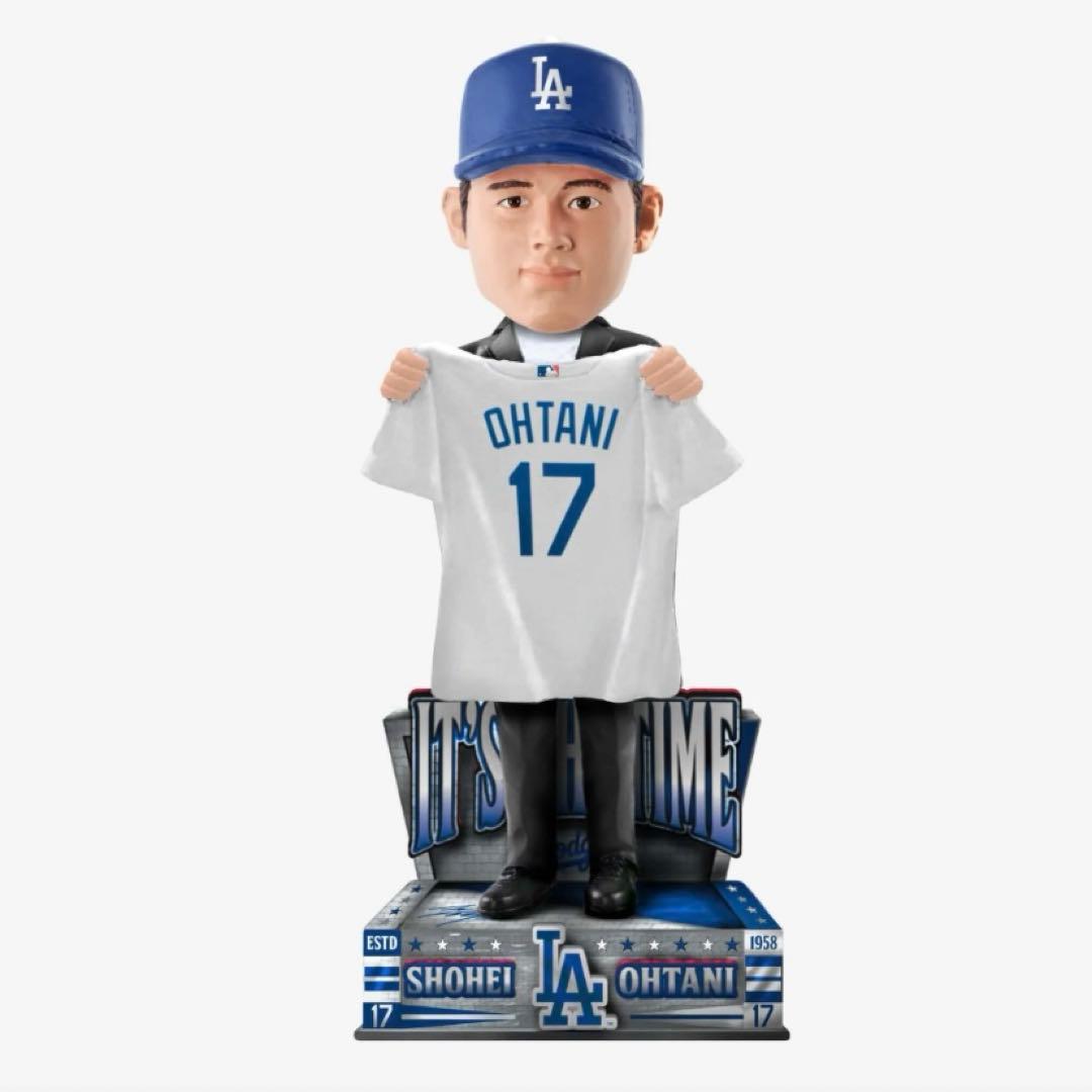 新品 FOCO製　大谷翔平 ドジャース 入団会見 ボブルヘッド　17