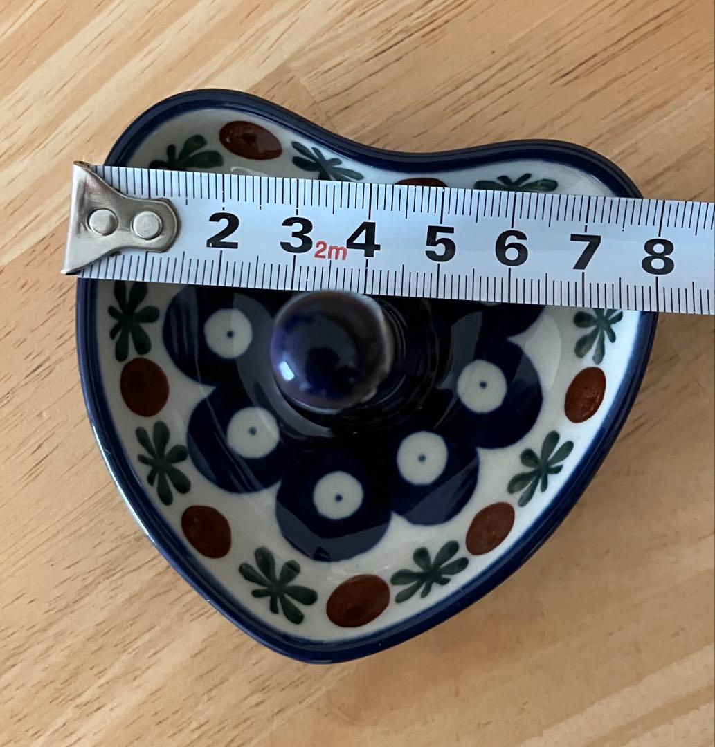 ポーランド食器　ポーリッシュポタリー　リングホルダー　リングトレイ　ハート形