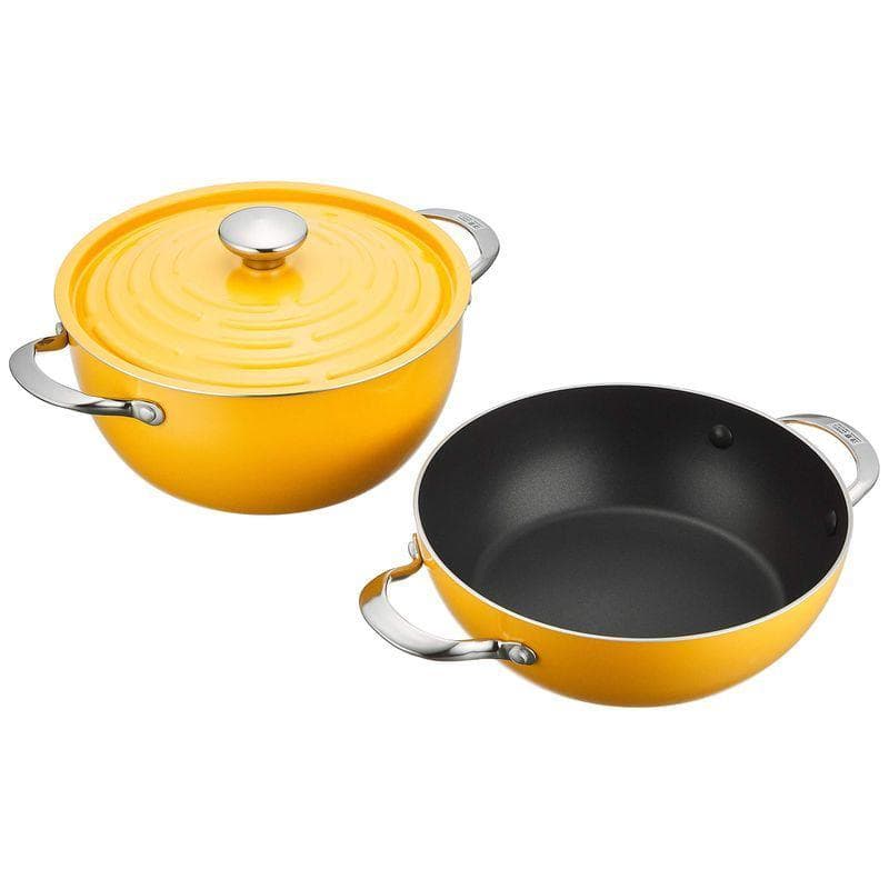 ✨美品✨ MEYER 両手鍋 24cm ライトポットセット イエロー IH対応