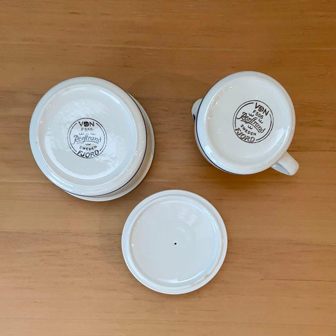  ロールストランド フィヨルドシュガーポット＆クリーマー