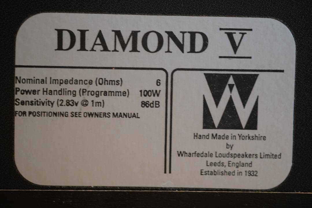 Wharfedale Diamond V スピーカー ペア イギリス製 動作良好