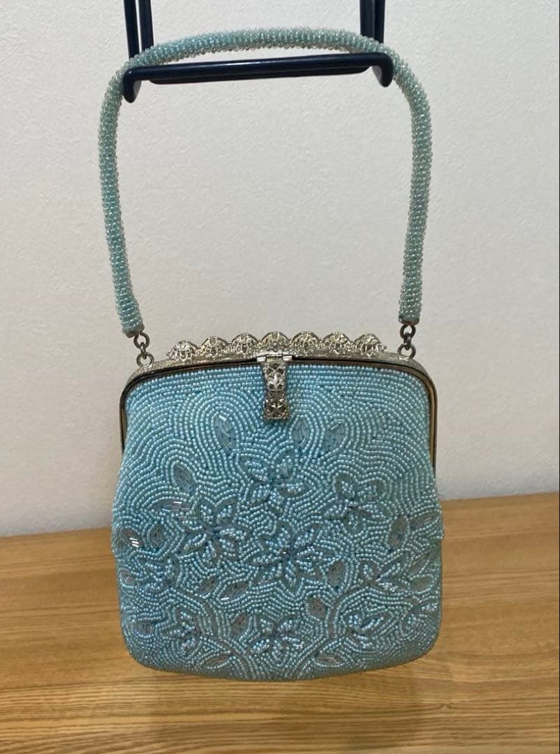 ⭐︎ヴィンテージ　アンティーク 総ビーズ 鞄　イブニング ビーズ刺繍 パーティー