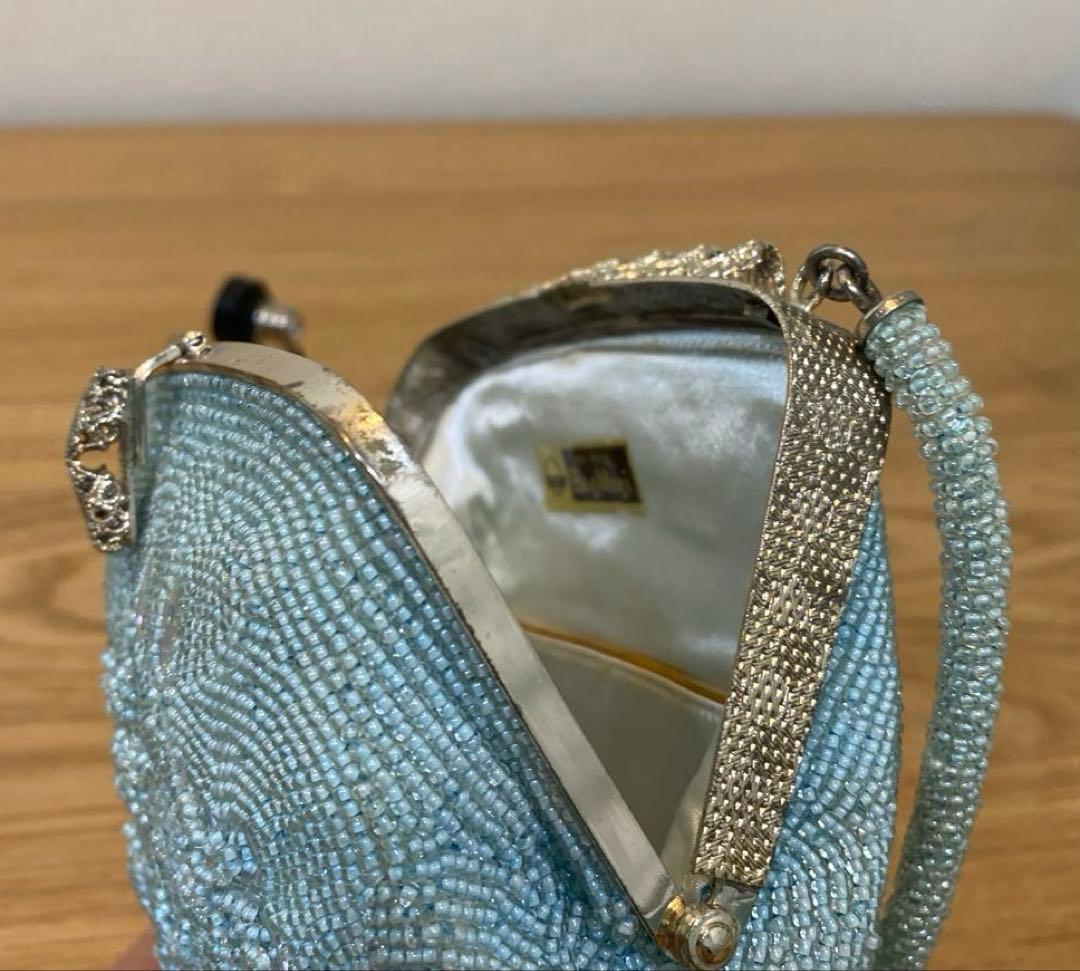 ⭐︎ヴィンテージ　アンティーク 総ビーズ 鞄　イブニング ビーズ刺繍 パーティー