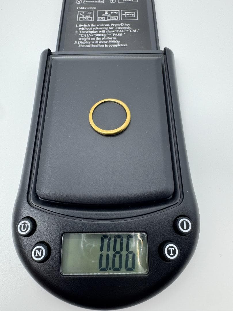 日本製K18ゴールドバンドリング 彫刻模様付き11号