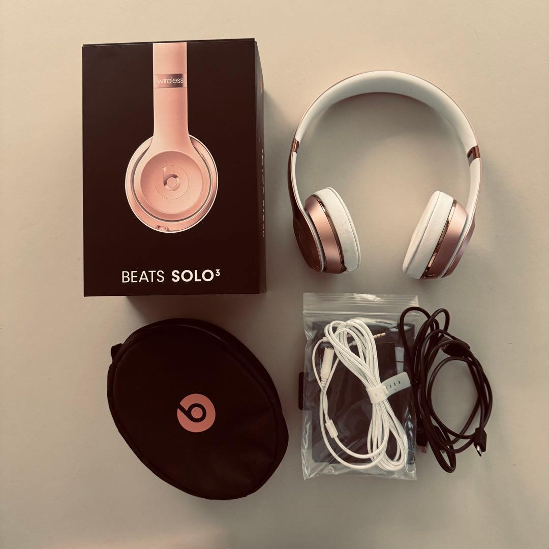 BEATS SOLO3 ワイヤレスヘッドホン ローズゴールド