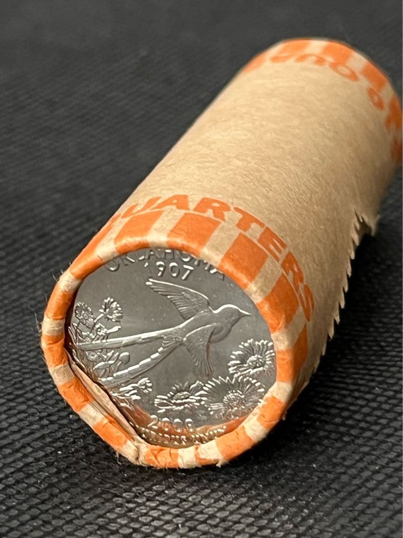 【新品未使用】2008年発行 オクラホマ州Quarter 1 バンク•ロール