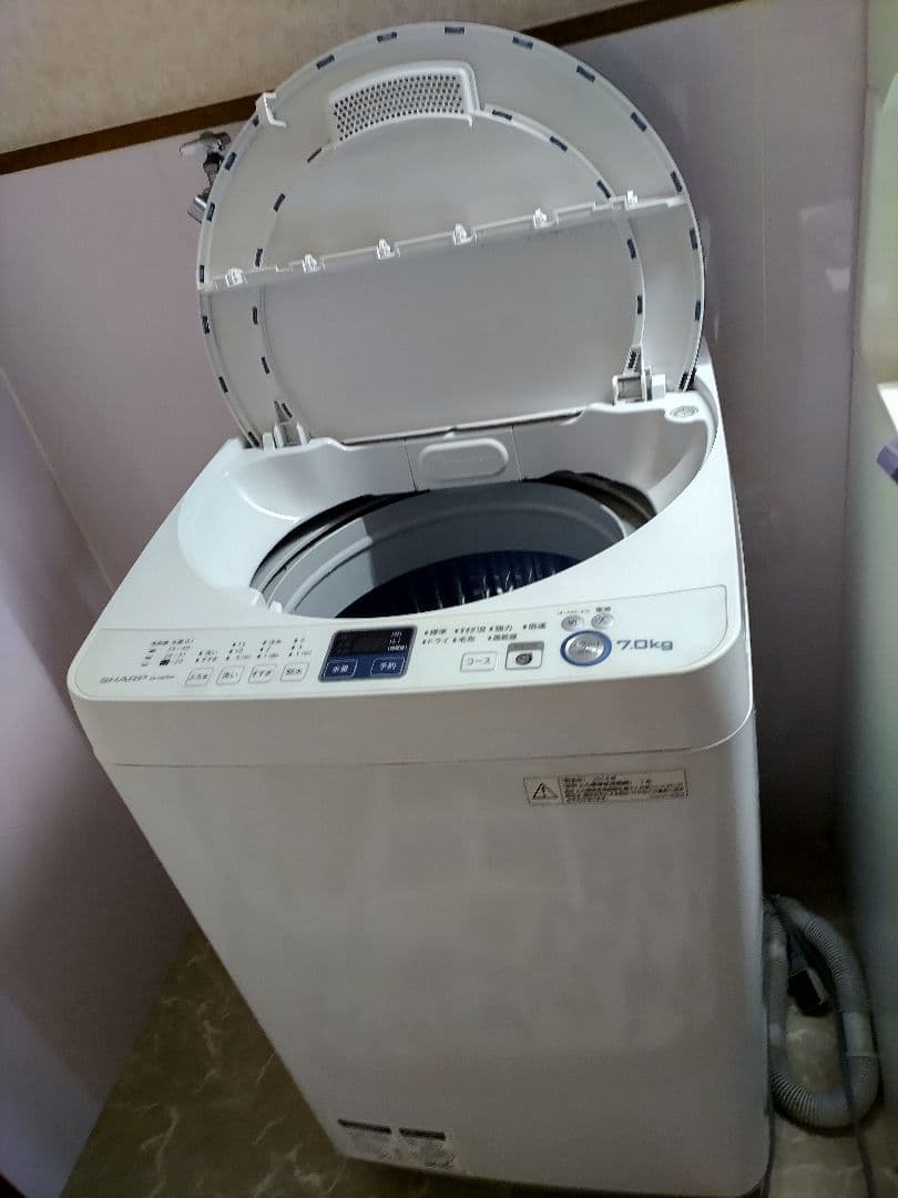 SHARP 縦型洗濯機 7.0kg ION COAT 本体ー送料込み